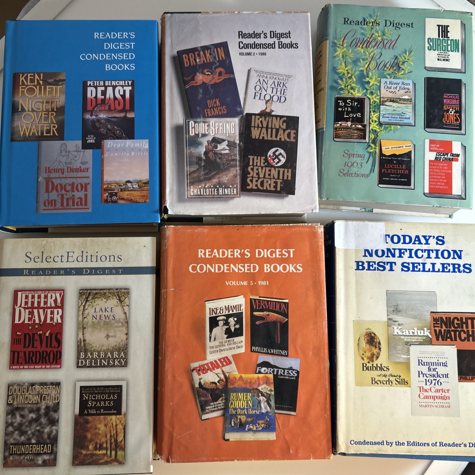Lot of 6 Reader’s Digest Select Editions Harback Books (4 Books in 1) 2912
