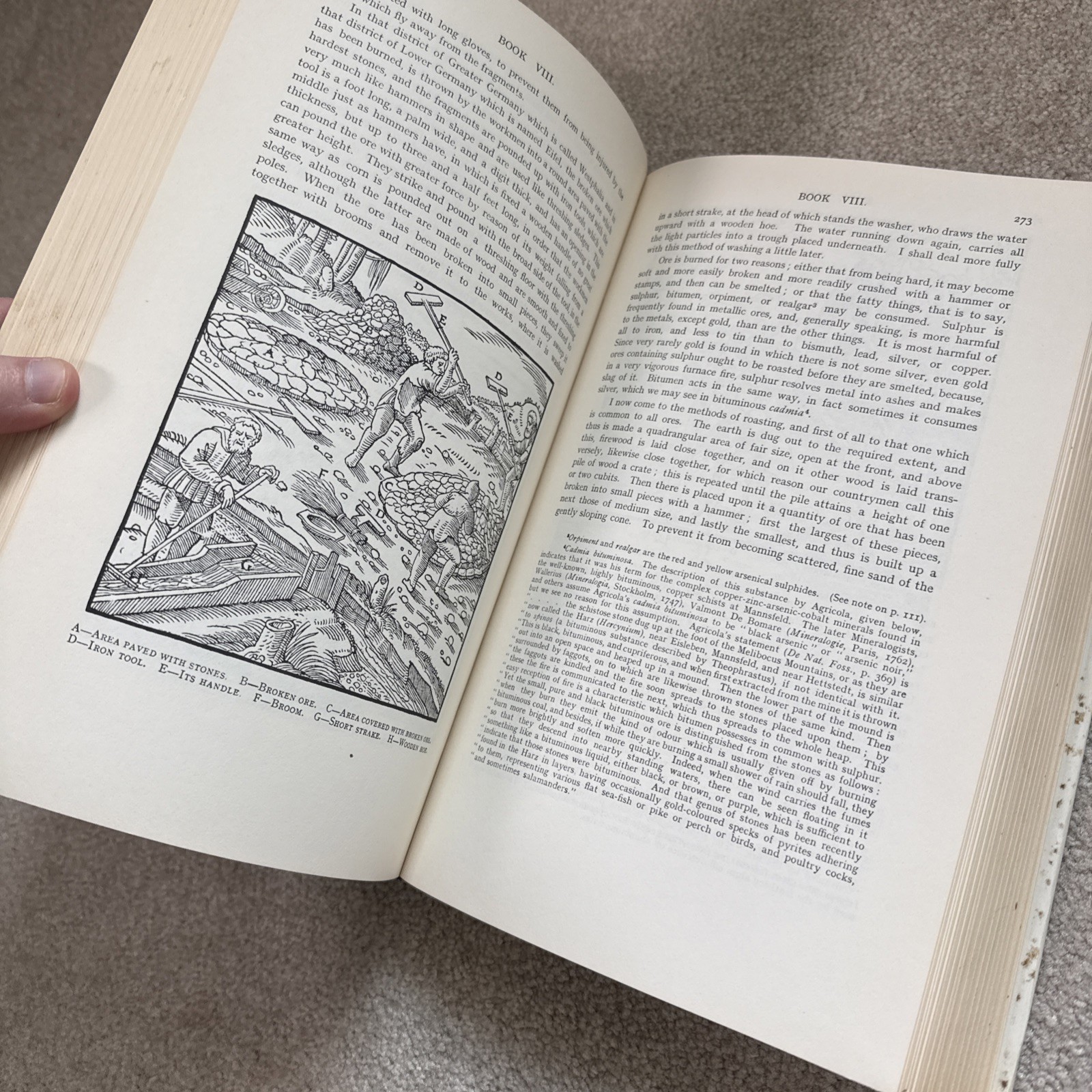 De Re Metallica Georgius Agricola Dover Publications 1950 HC DJ Herbert Hoover