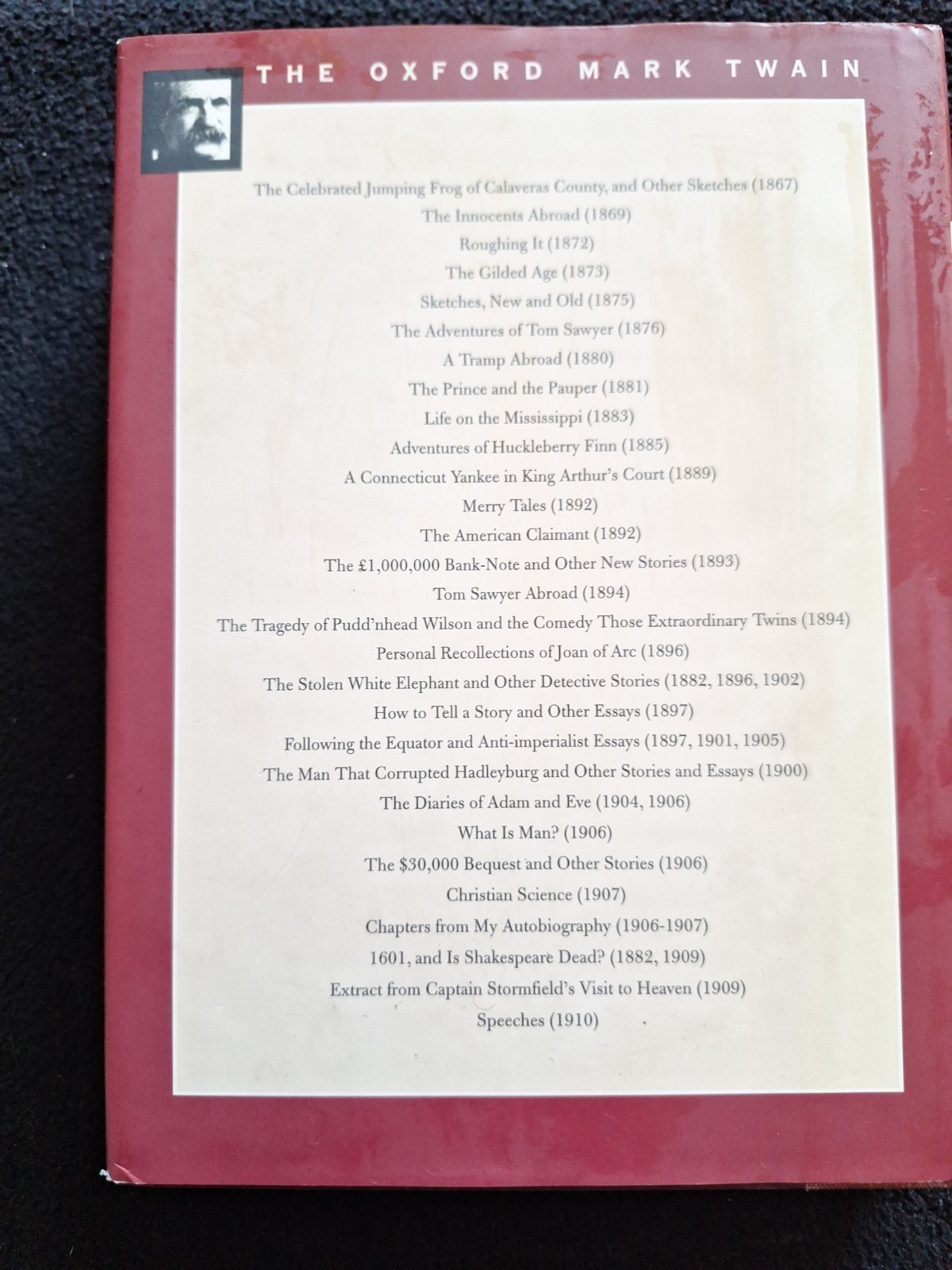 SPEECHES (1910) (THE OXFORD MARK TWAIN) By Shelley Fisher Fishkin – Hardcover VG