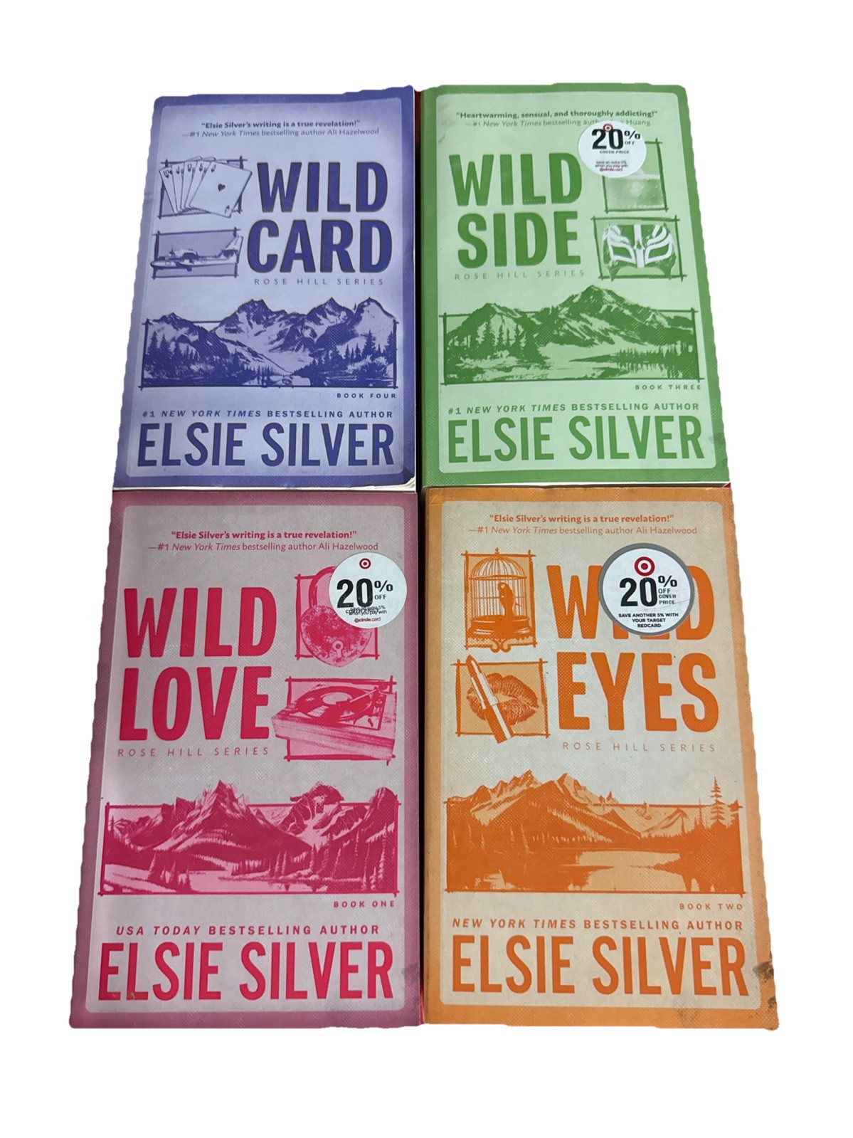 Rose Hill Series 4 Books Set By Elsie Silver Wild Love, Eyes, Side , Wild Card
