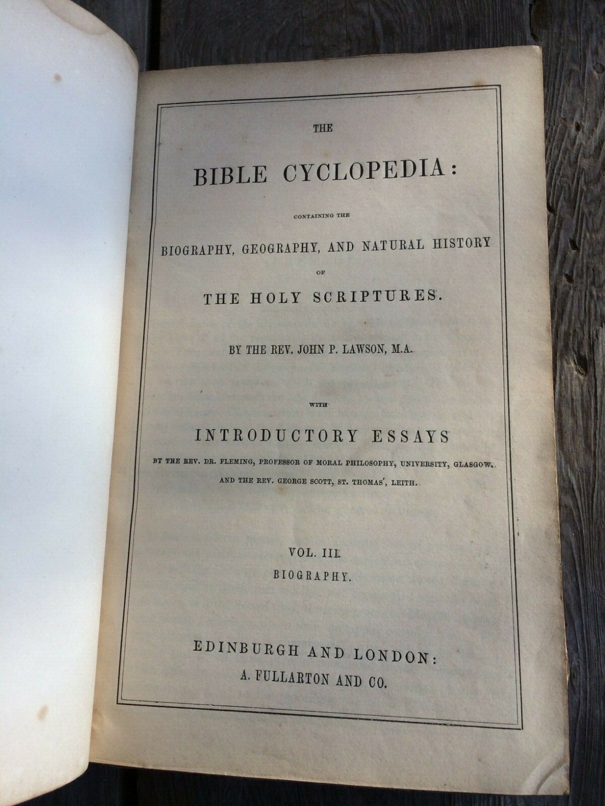 The Bible Cyclopedia – Watson Vols. II and III only (Early printing)