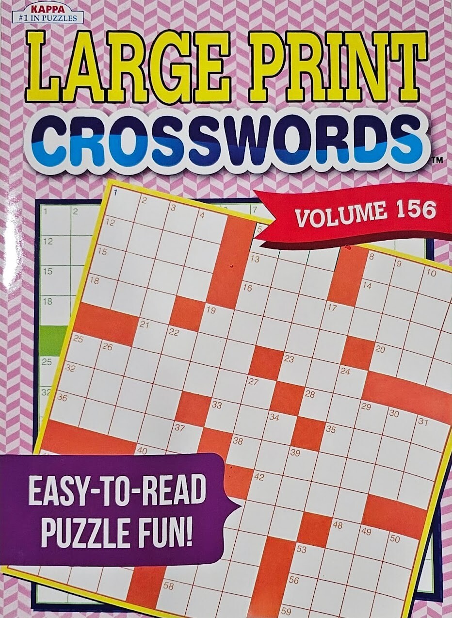 Kappa Large Print Crosswords Puzzle Books, 32 Different Volumes to Select U-PICK