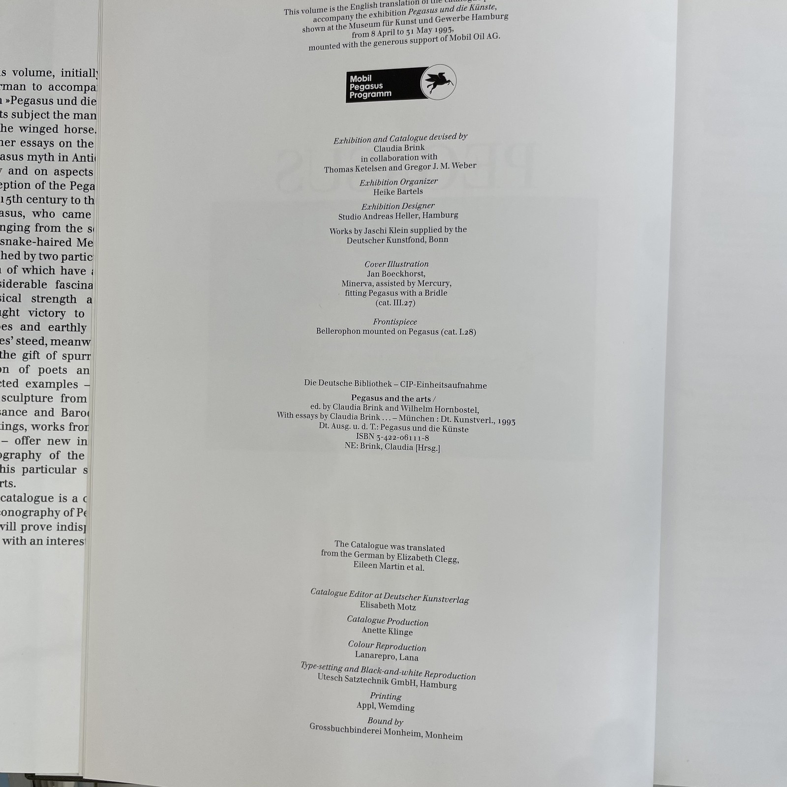 Deutscher Kunstverlag Pegasus And The Arts Hardcover Art History Mythology 1995