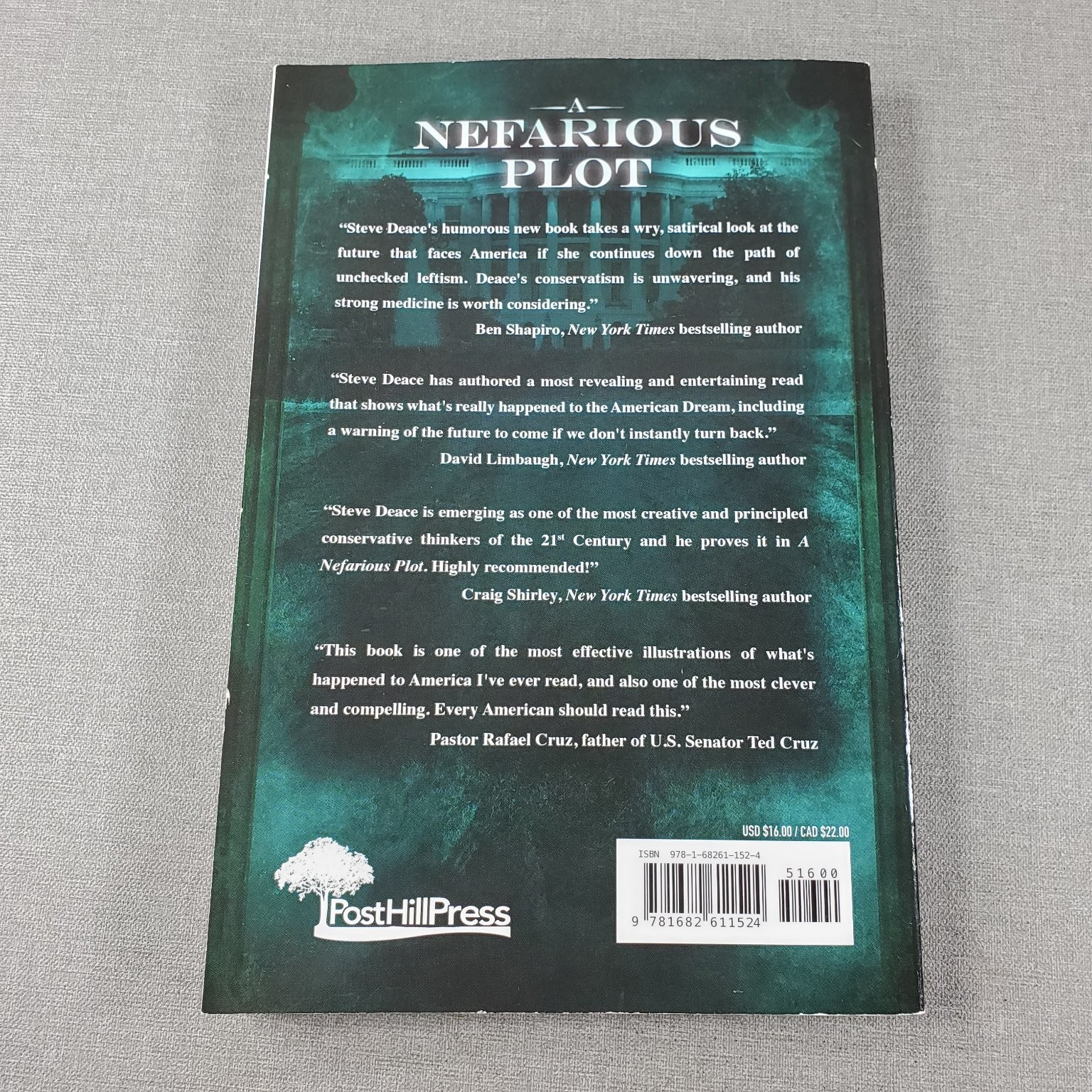 A Nefarious Plot Steve Deace 2017 Trade Paperback Book