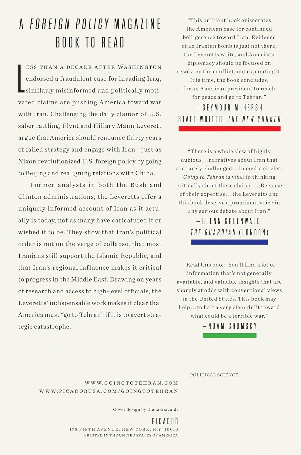 Going to Tehran : Why America Must Accept the Islamic Republic of Iran, Paper…