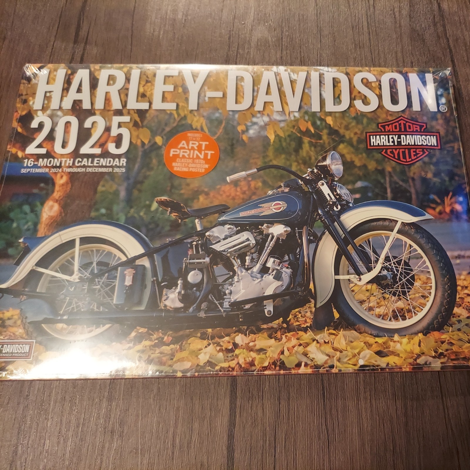 Harley-Davidson 17×12 2025: 16-Month Calendar–September 2024 through December 2