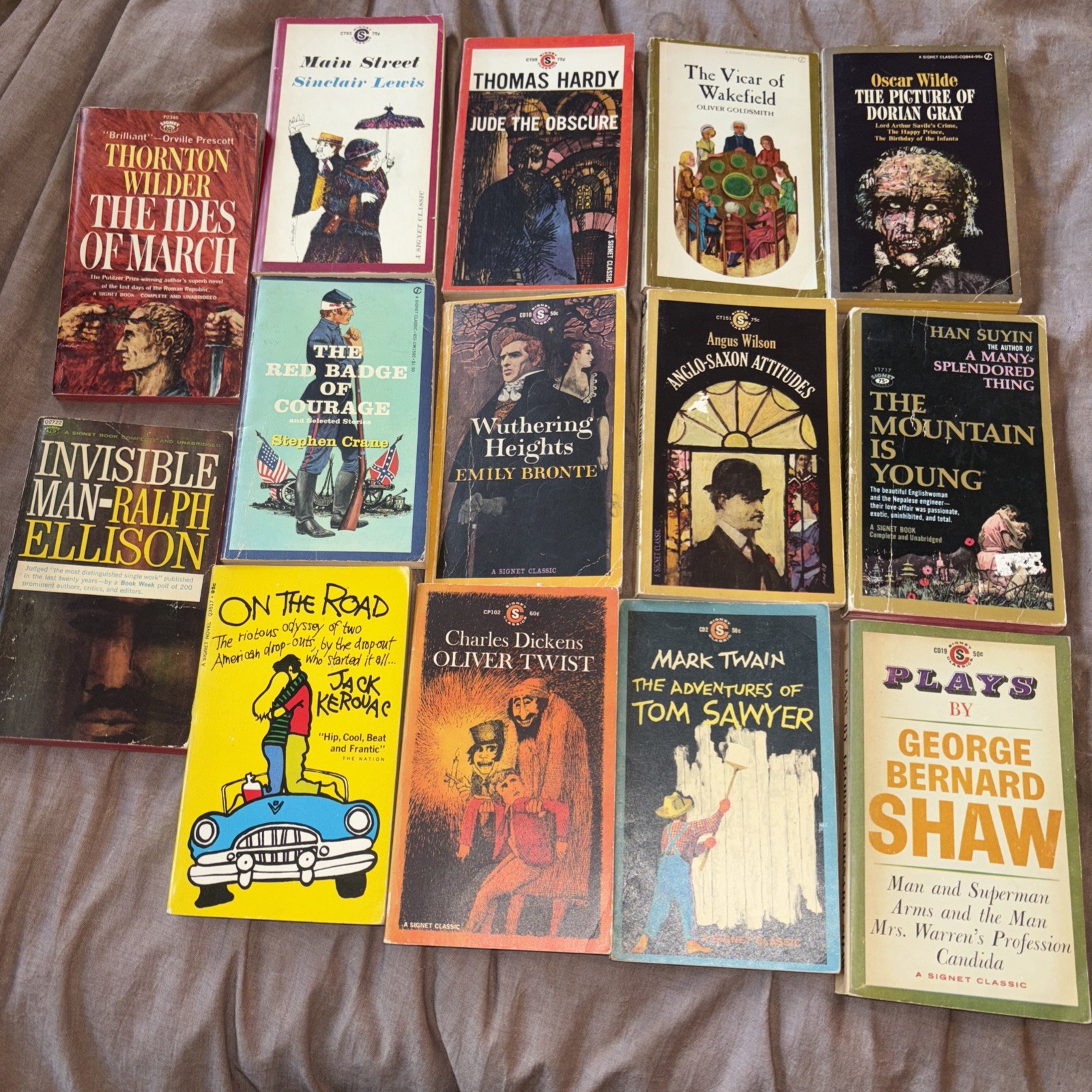 14 Vintage Signet Classics Mass Market Paperback Books 1950’s-60’s