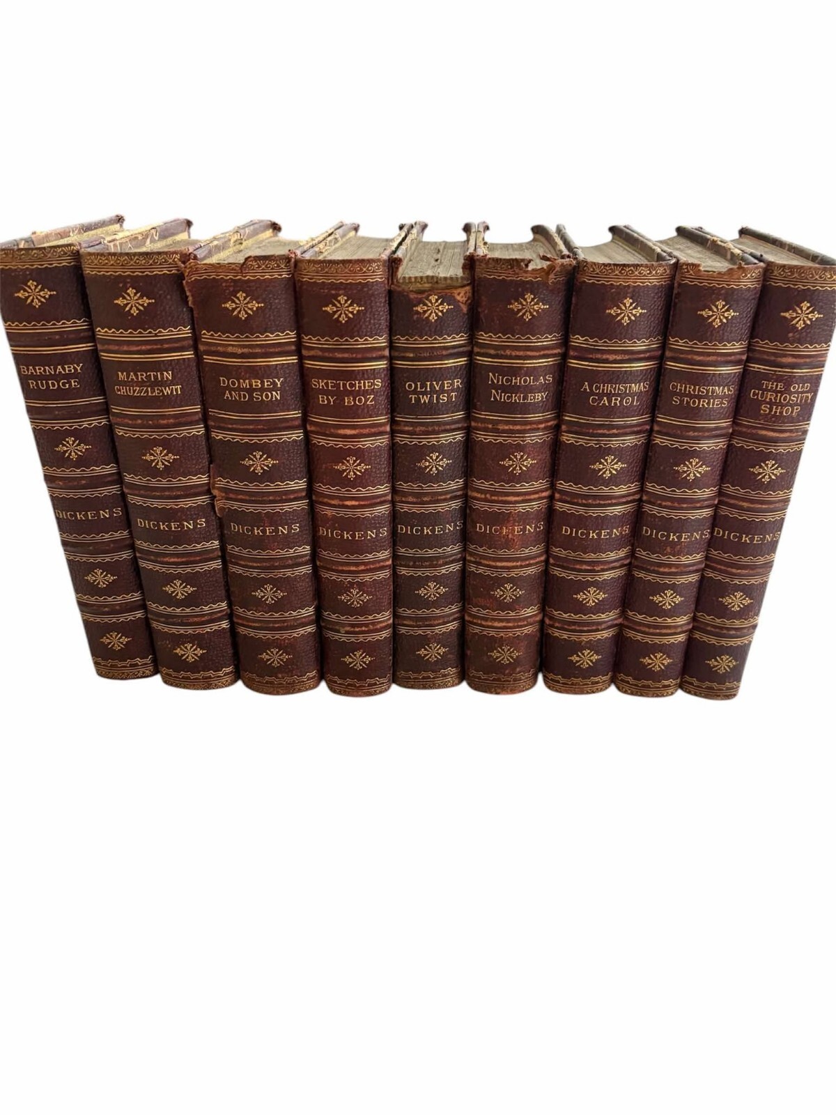 9x Charles Dickens “The Works of Charles Dickens” Set Chapman & Hall 1890-1891