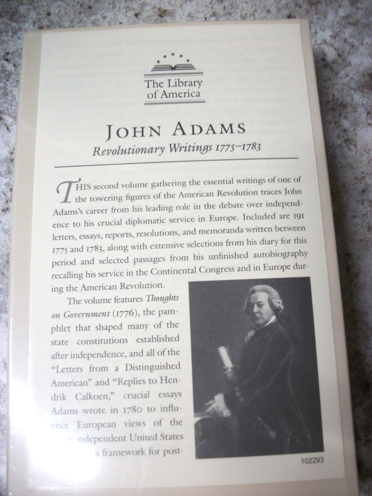 John Adams – Revolutionary Writings 1755–1783 – New Sealed Hard Cover Book