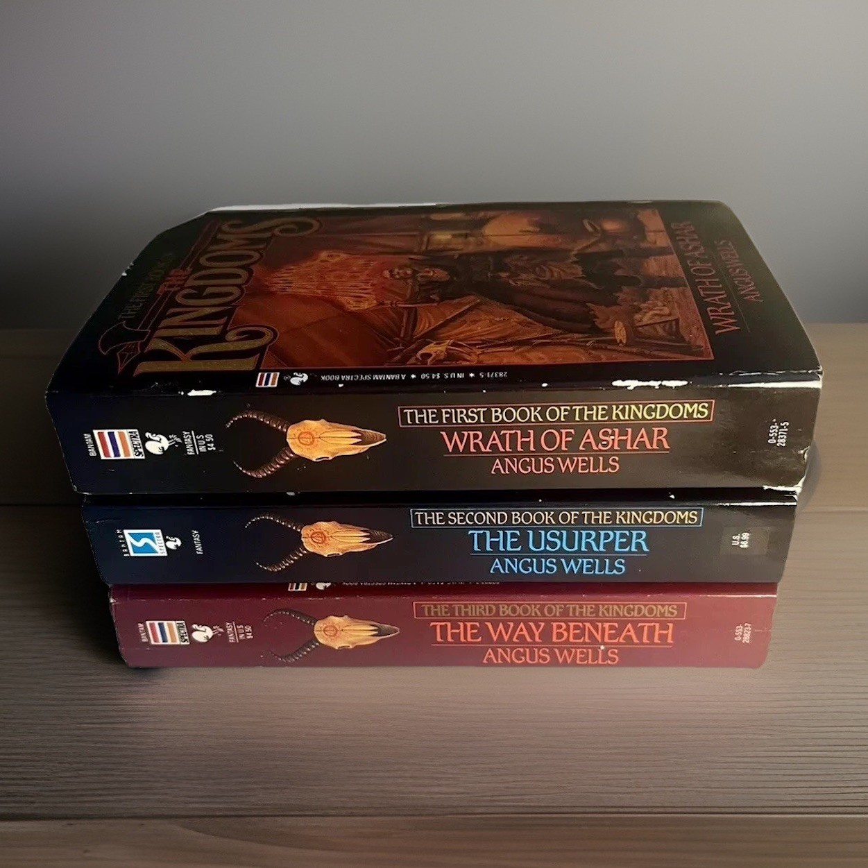 The Kingdoms by Angus Wells Compete Trilogy Set – Bantam 1st Edition Paperback