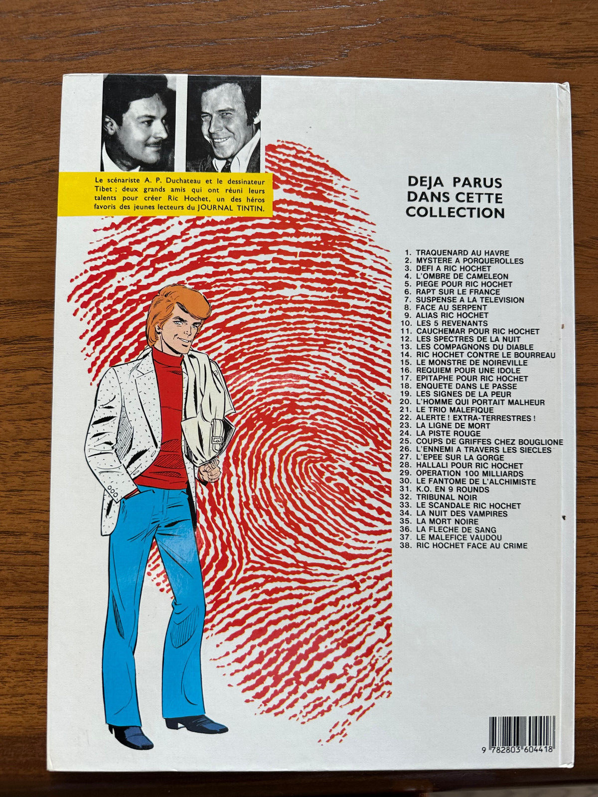 Ric Hochet Face au crime Tibet & Duchateau Journal Tintin 38