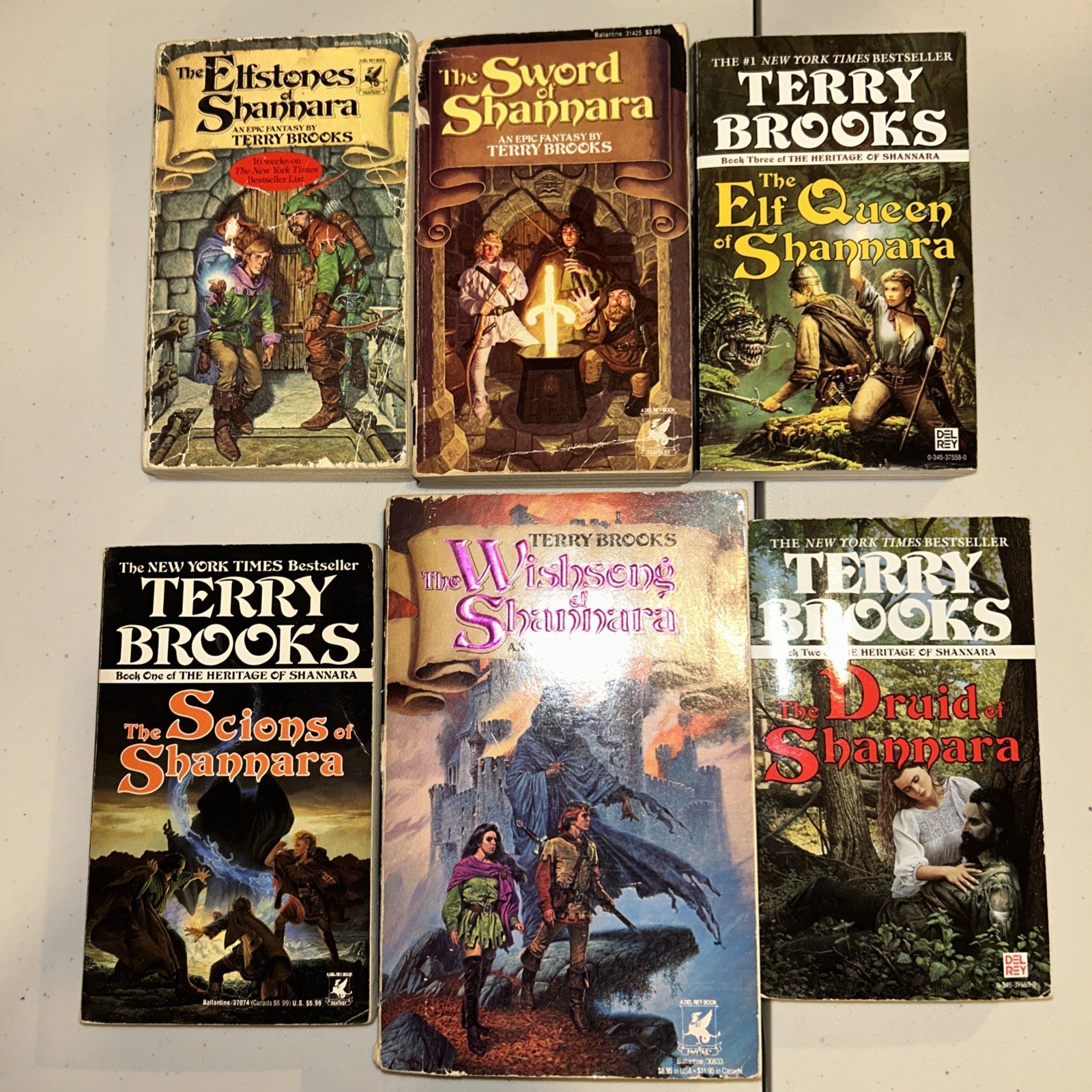 Set of 6 Shannara Paperback Terry Brooks