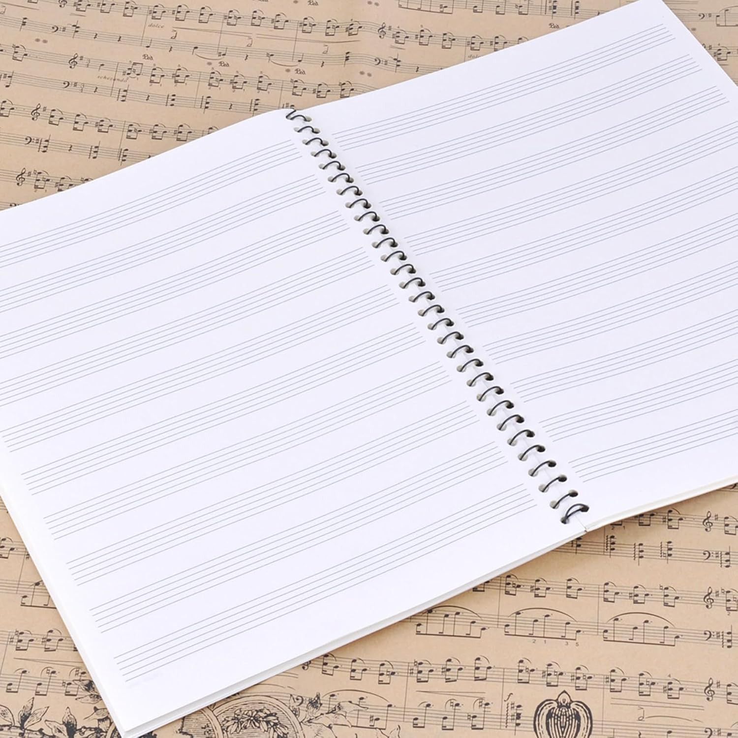 Coguzed 100 Pages Blank Sheet Music Notebook – 26X19cm Staff Paper for Musicians