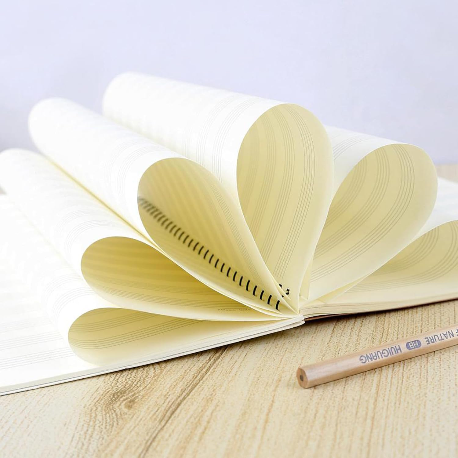 Coguzed 100 Pages Blank Sheet Music Notebook – 26X19cm Staff Paper for Musicians