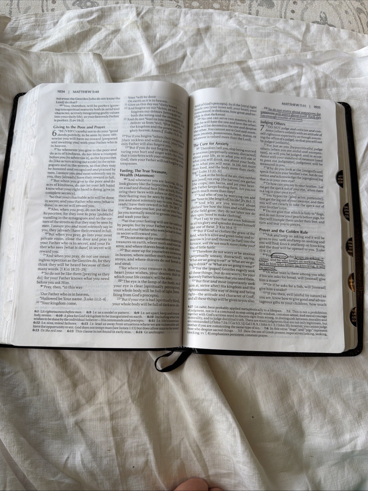 Amplified Bible – AMP, 2015 – Black Bonded Leather – Indexed Good Condition