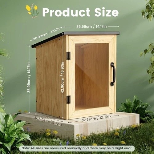 Free Library Little Library Box Outdoor Kit, Double-Layer Little Library Wood Ca