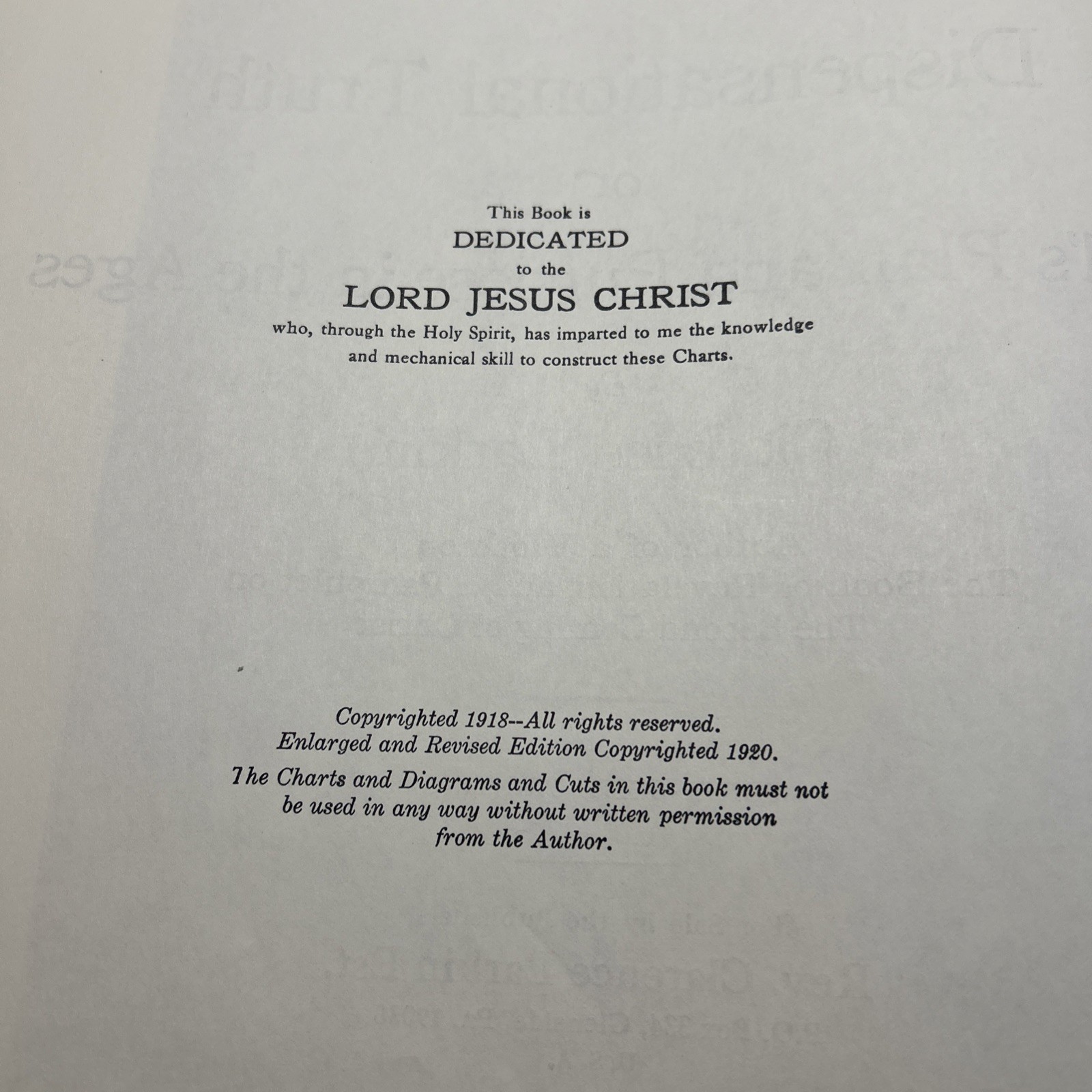 Dispensational Truth by Clarence Larkin 46th Printing