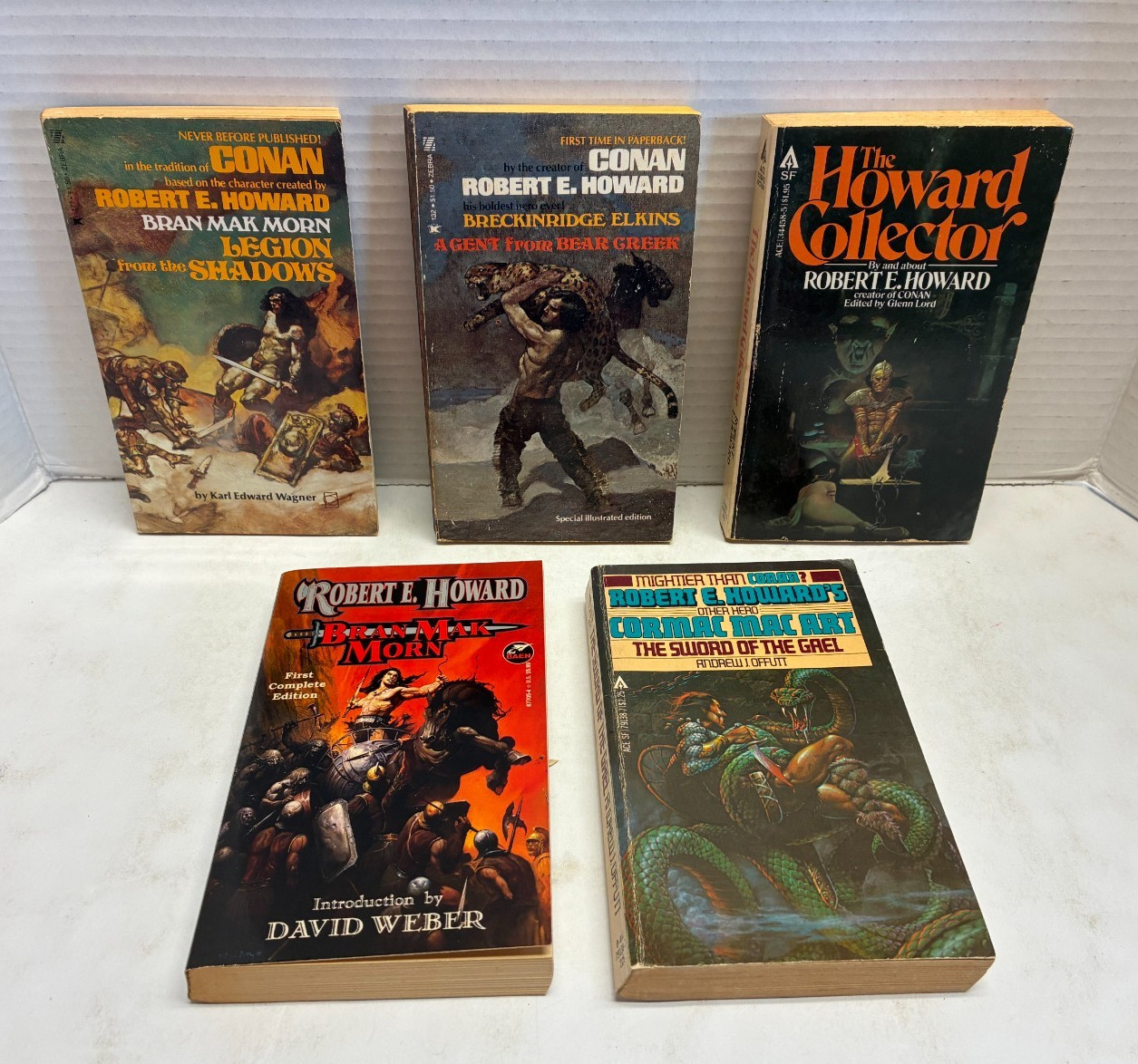 C5 Robert E Howard Fantasy/Adventure 5-Paperback Book Collection 1966
