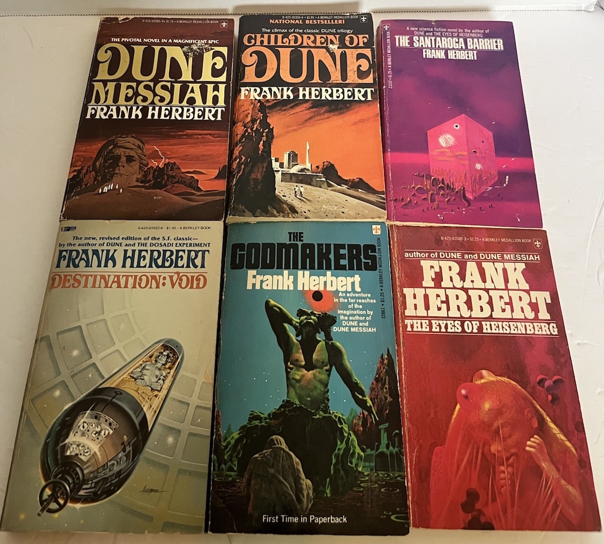 Frank Herbert Vintage Science Fiction Paperback Lot Dune Messiah Godmakers