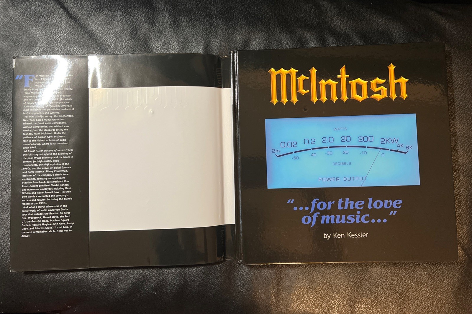 McIntosh …. For the Love of Music …. Hardback By Ken Kessler Copyright 2006