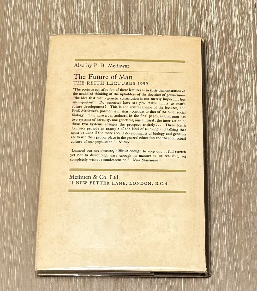 The Art of the Soluble by P.B. Medawar 1967 HC/DJ