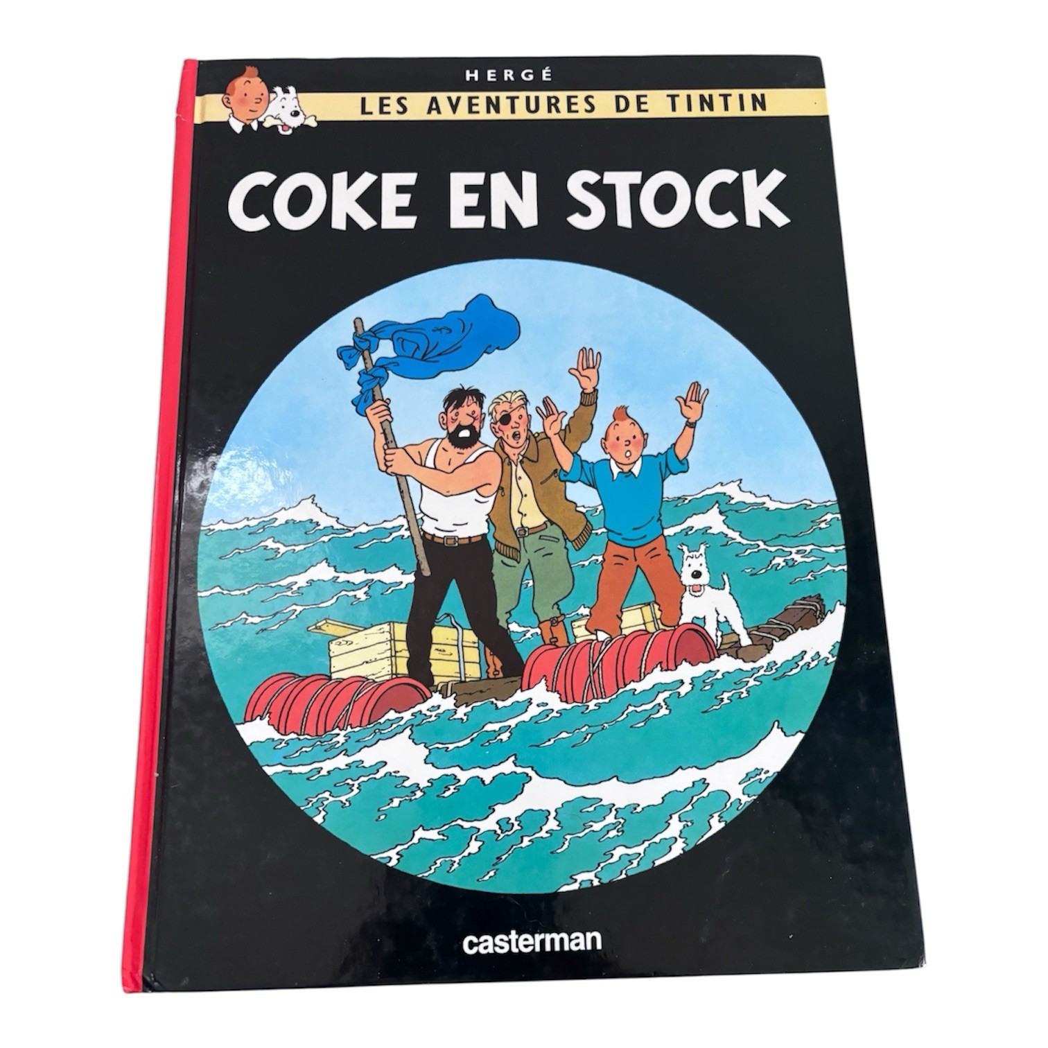 Hergé Tintin Coke En Stock French Language Comic Casterman Hardcover 1986 VTG