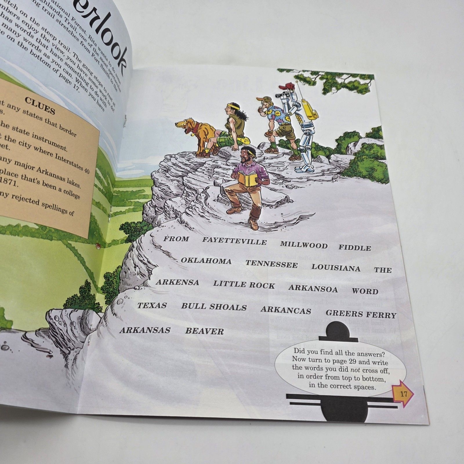 Highlights Which Way USA? Arkansas Illustrated Paperback Puzzle Book With Map