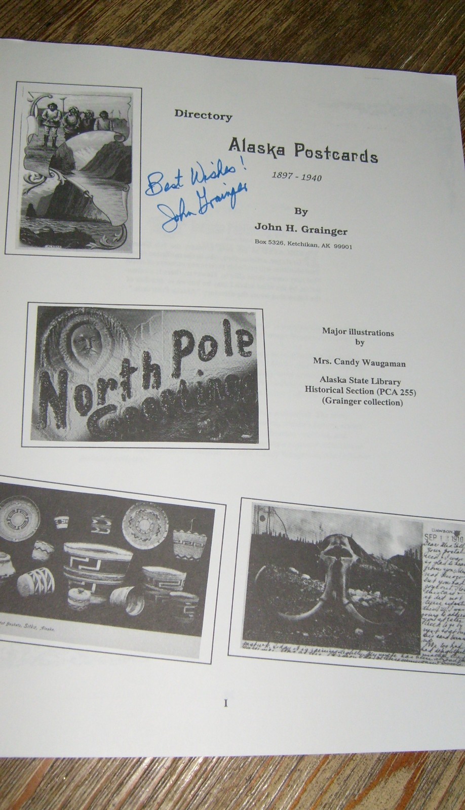 Alaska Postcards Directory 1897-1940 by John H. Grainger SIGNED 1992