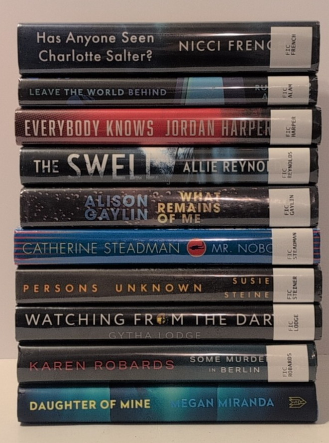 Lot of 10 Hardcover Psychological Thrillers Popular Fiction