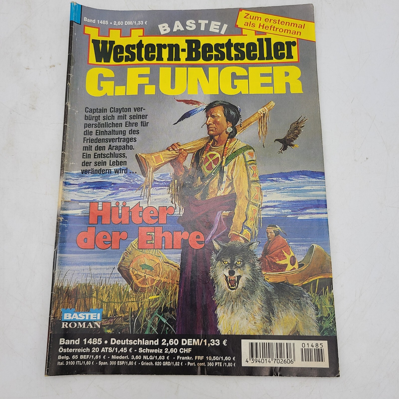 Huter Der Ehre BASTEI G.F Unger Pulp Fiction German Booklet Apache Indian