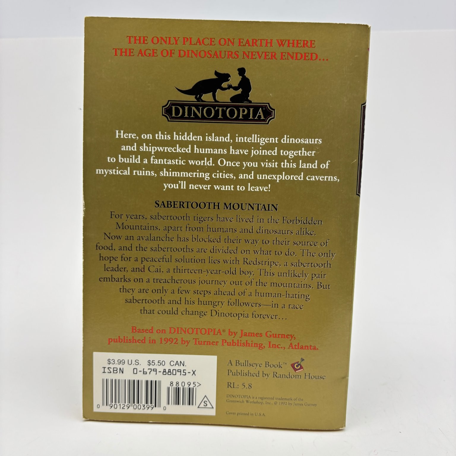 Dinotopia Sabertooth Mountain John Vornholt 1996 Fantasy Adventure Random House