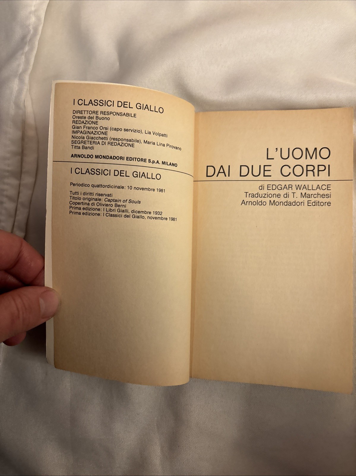 Classici del Giallo 386 – EDGAR WALLACE – L’UOMO DAI DUE CORPI