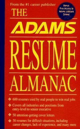 Adams Resume Almanac by Adams Media Corporation Staff (1997, Trade Paperback)
