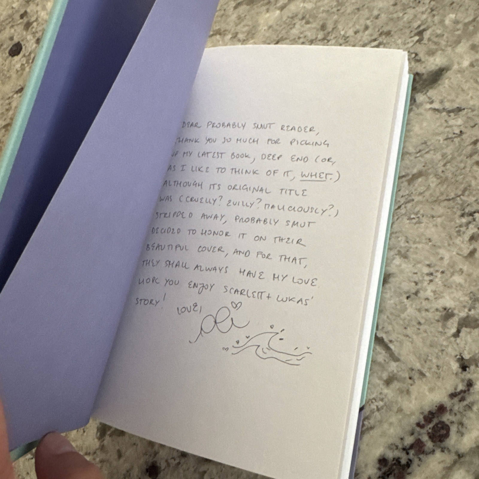 Probably Smut Special Edition Deep End By Ali Hazelwood with Inserts
