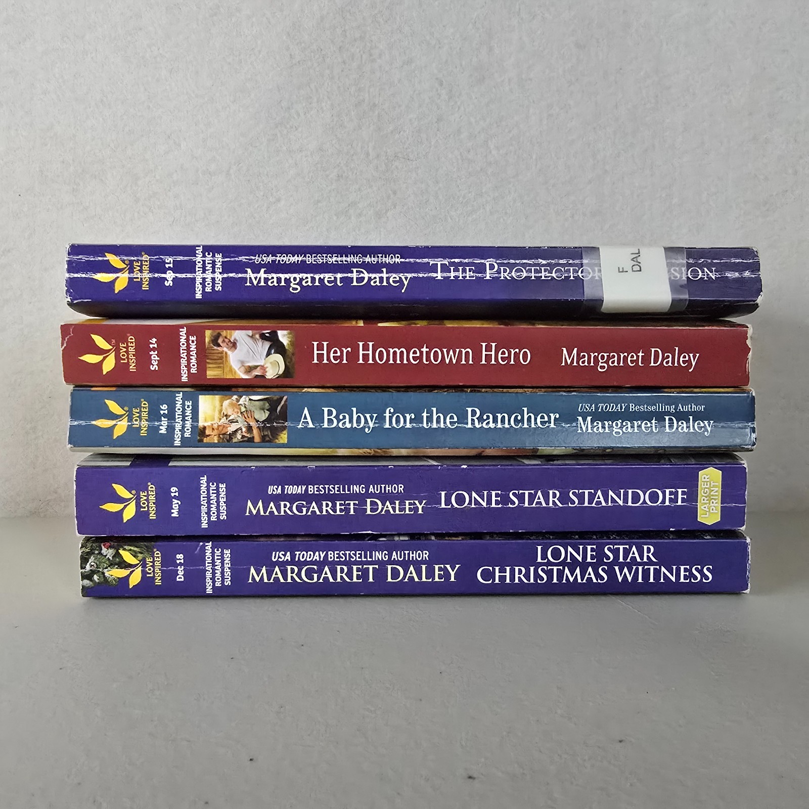5 Margaret Daley Books Love Inspired Suspense Texas Cowboy Christian Romance