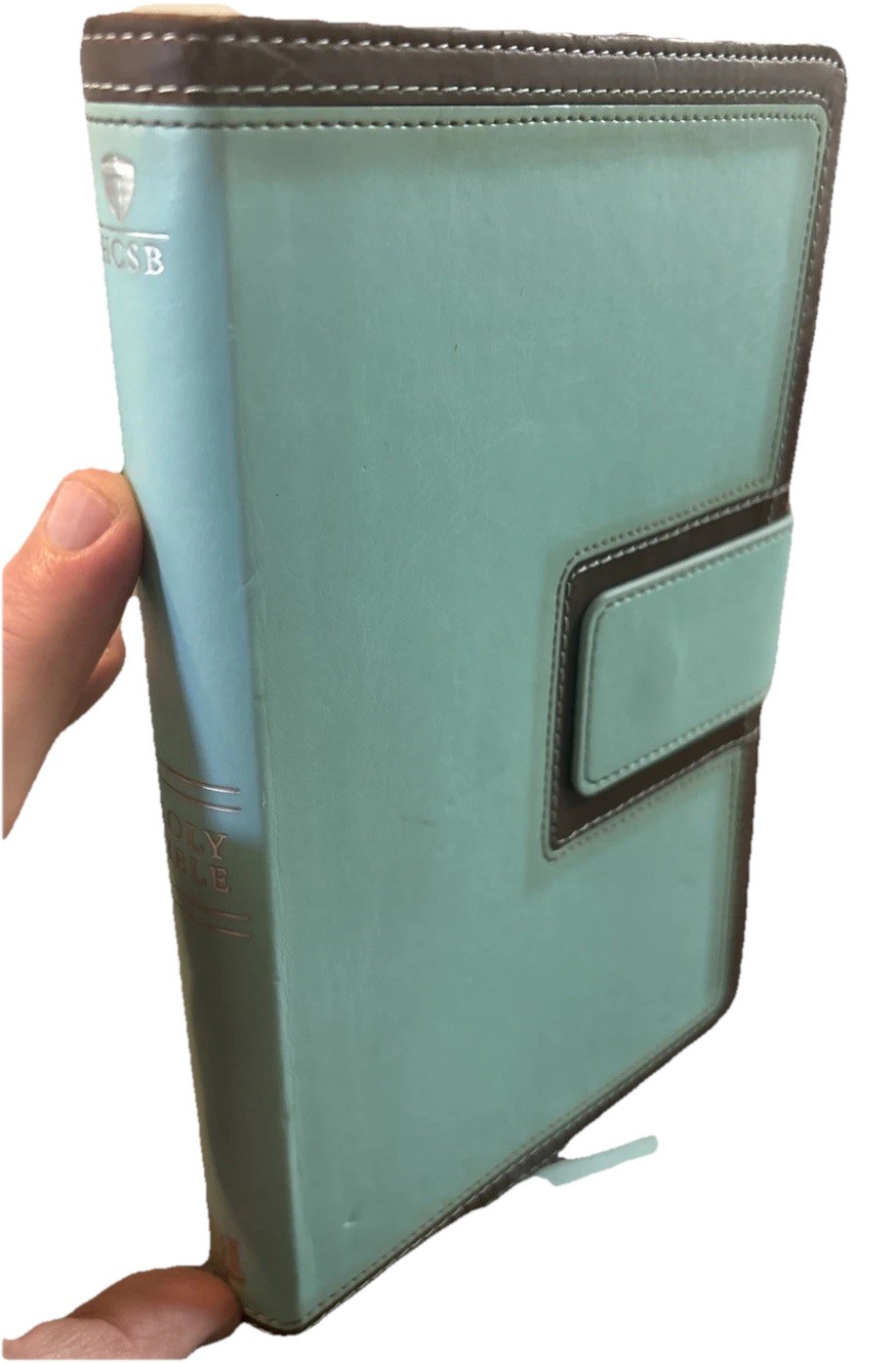 Holman Christian Standard Bible Brown/Blue Ultrathin Very Good/No Names/Writing