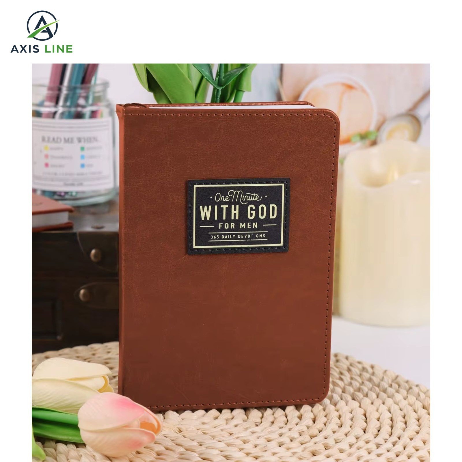 One Minute with God for Men 365 Devotions NEW Faux Leather Devotional Book