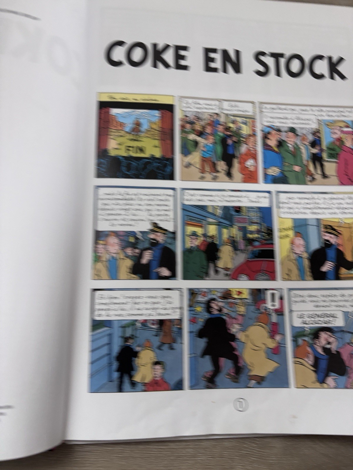 Hergé Tintin Coke En Stock French Language Comic Casterman Hardcover 1986 VTG