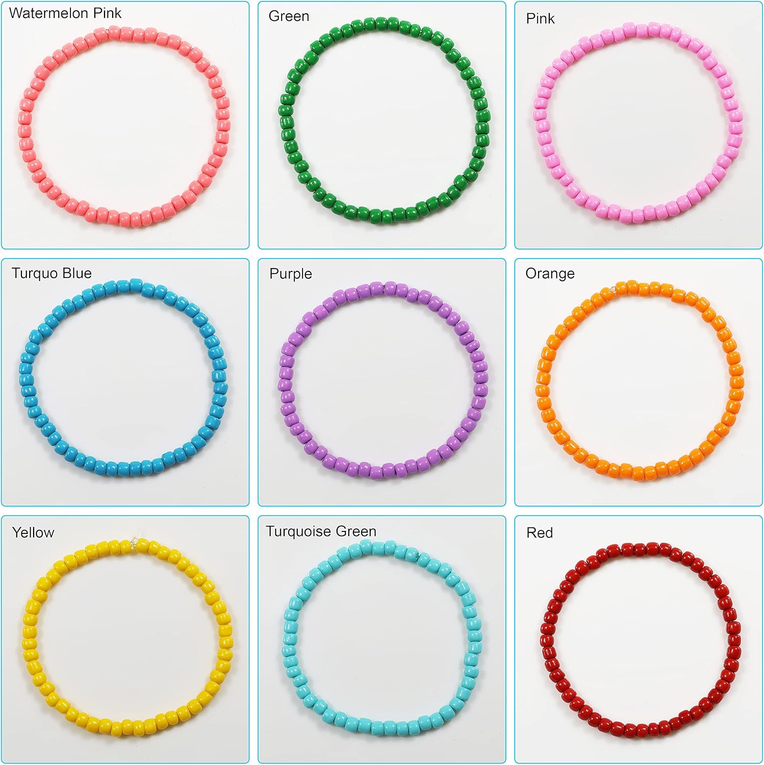 White Color 4mm Seed Beads About 1200pcs/100Grams in Bag, 6/0 Glass Craft Beads