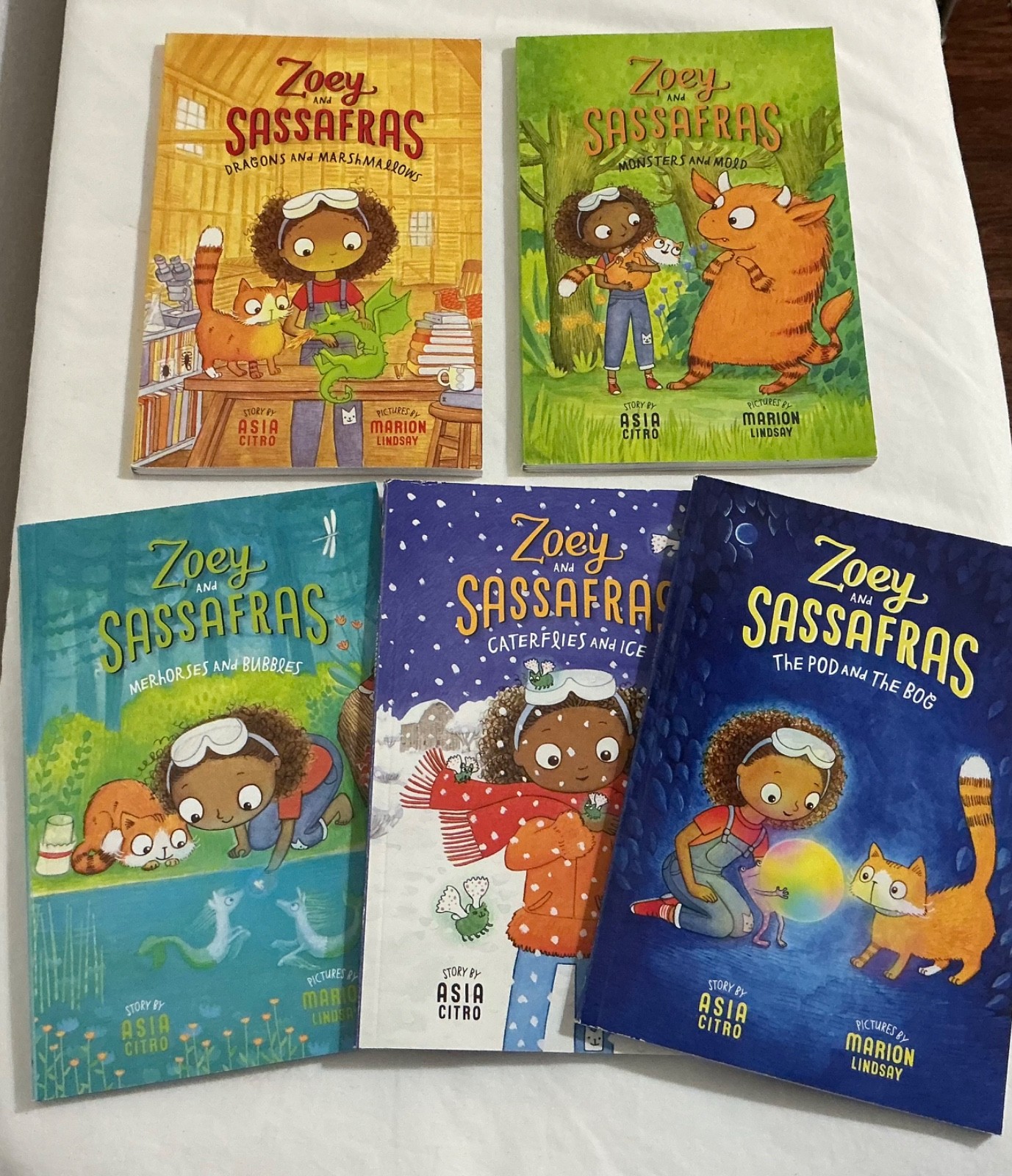 Zoey And Sassafras By Asia Citro 5 Book Bundle Lot Paperback Chapter Books NEW
