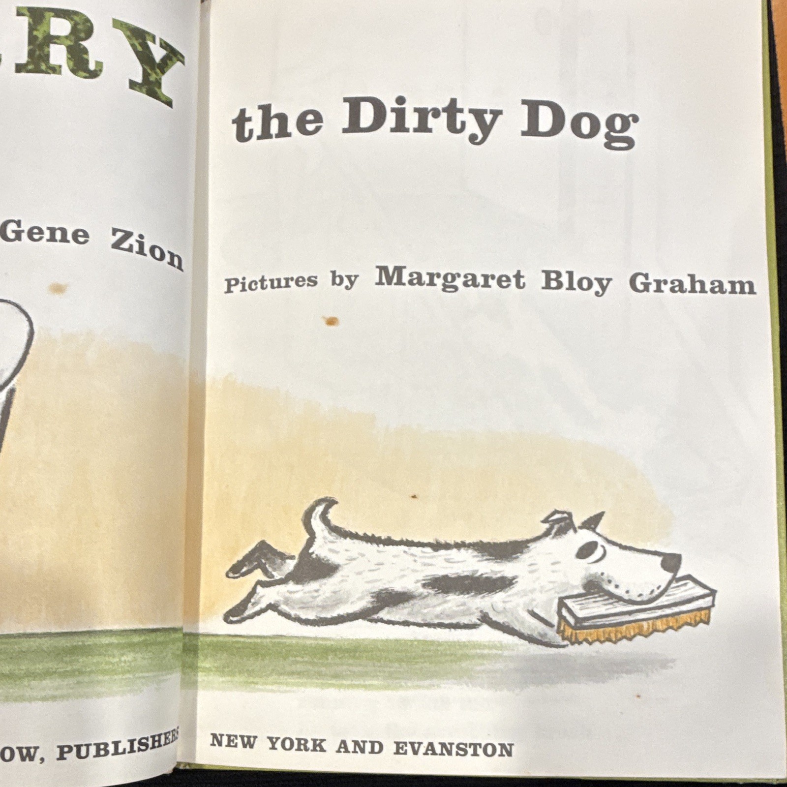 Weekly Reader Harry the Dirty Dog by Gene Zion HC Illustrated 1956