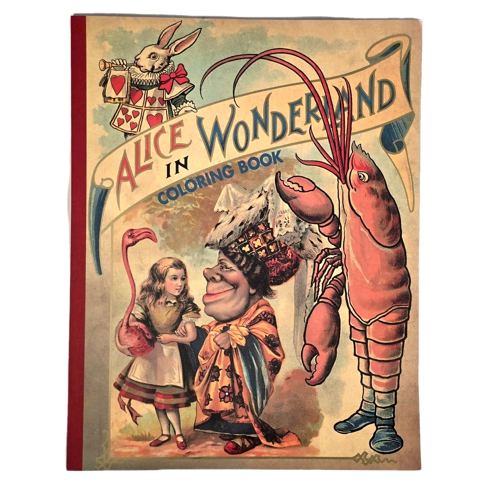 Vintage 2000 Alice In Wonderland 26 Posters Coloring Book Paperback, Unused