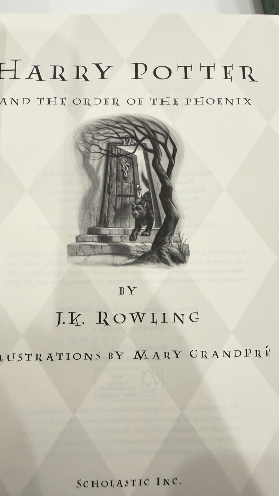 Harry Potter Ser Order of the Phoenix Hardcover by J.K. Rowling 2003 Scholastic