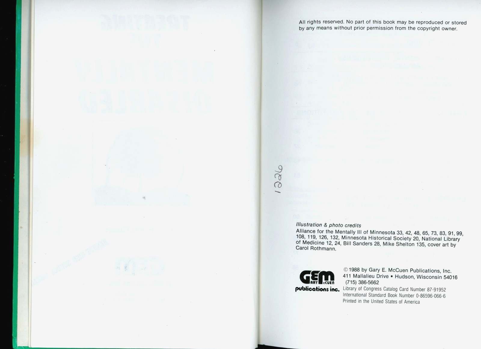 Treating the Mentally Disabled Gary E. McCuen 1988 6 Sections 135 Pages