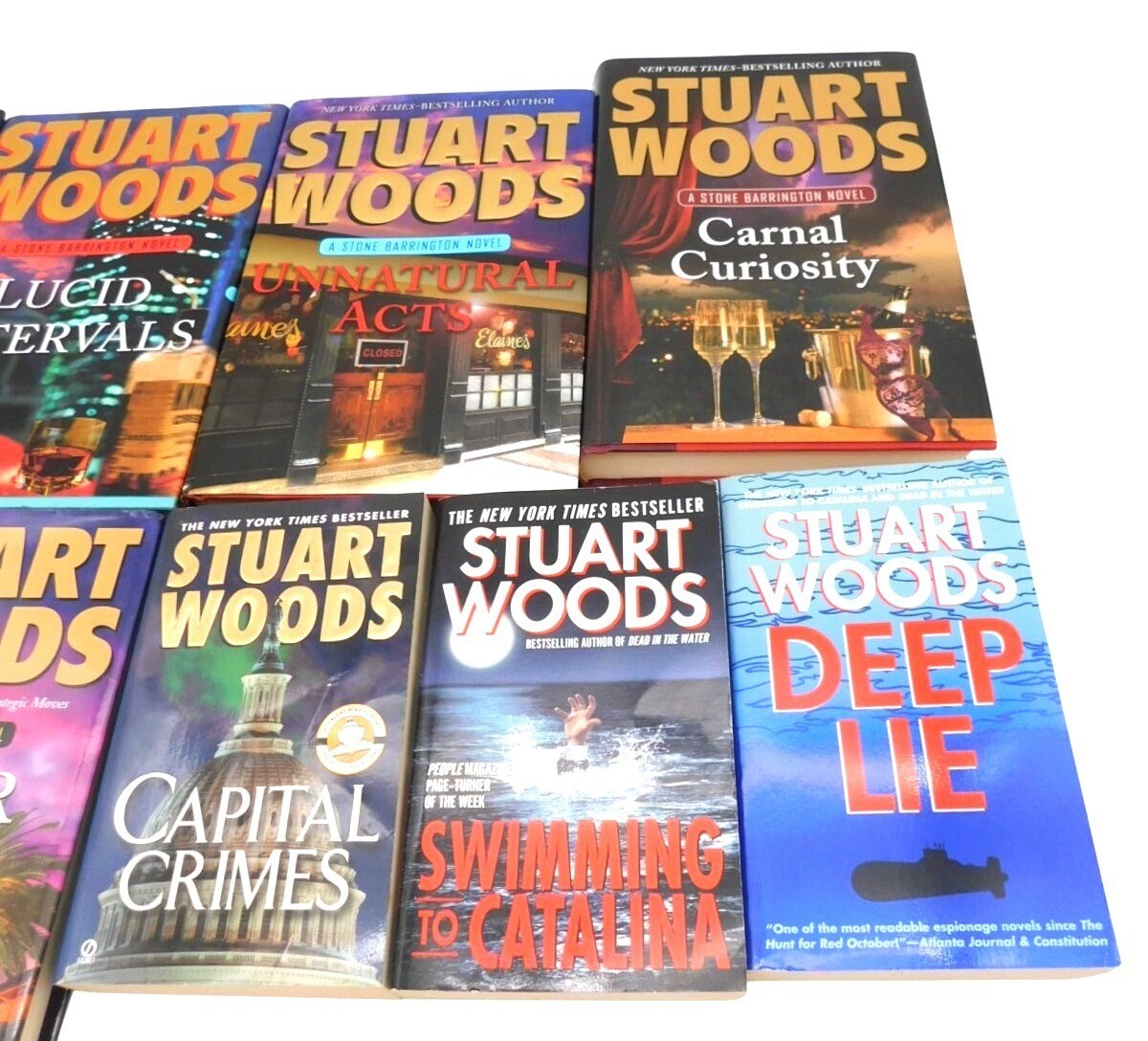 Stuart Woods 9 Book Set Hardcover Paperback Mixed Lot HCDJ Novels