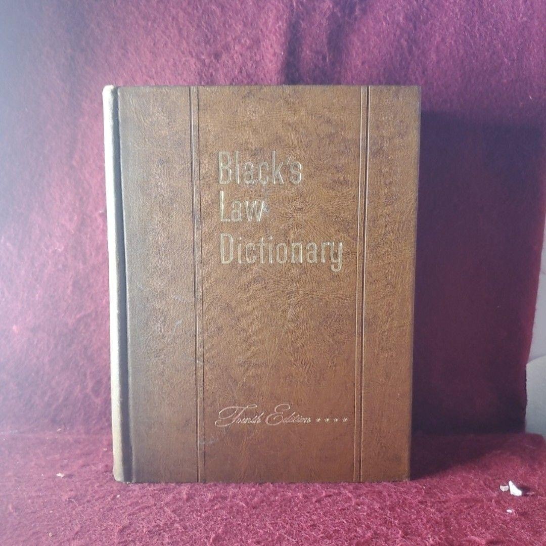 Black’s Law Dictionary Henry C. Black Fourth Edition 1951 Hardcover Webster