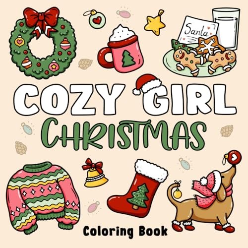 Cozy Girl Christmas Coloring B – VERY GOOD
