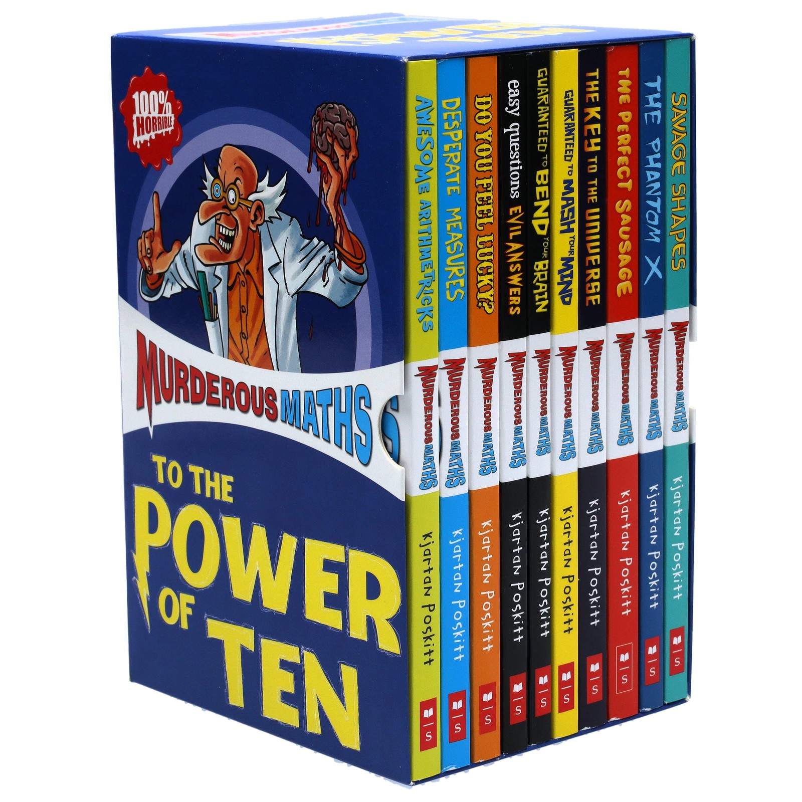 Murderous Maths Collection 10 Books Box Set by Kjartan Poskitt – Ages 8-12 – PB