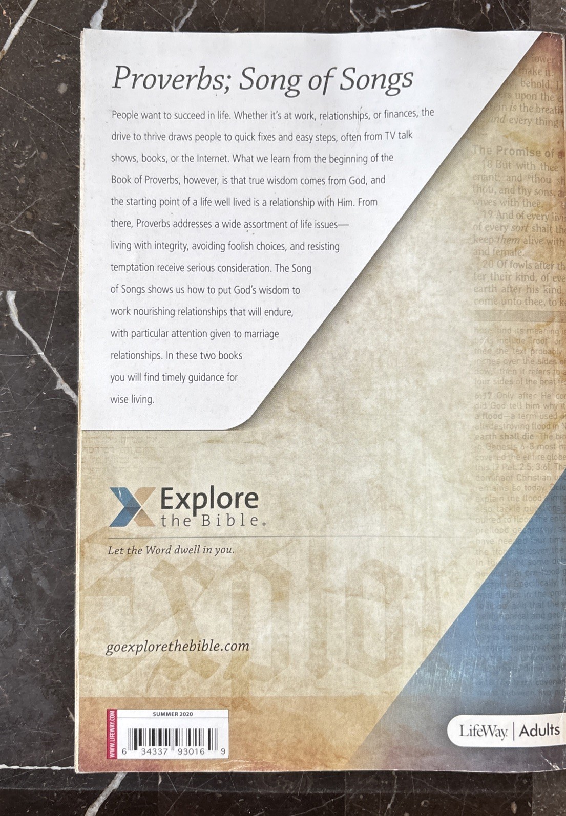 Explore the Bible Personal Study Guide Lifeway Proverbs ; Song Of Solomon 2020