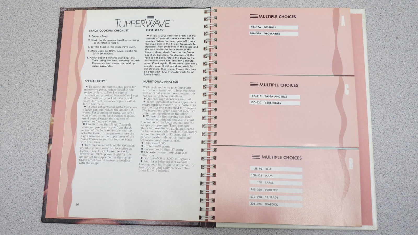 Tupperwave Stack-Cooked Meals – hardcover book with spiral